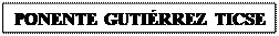 Cuadro de texto: PONENTE GUTIRREZ TICSE


