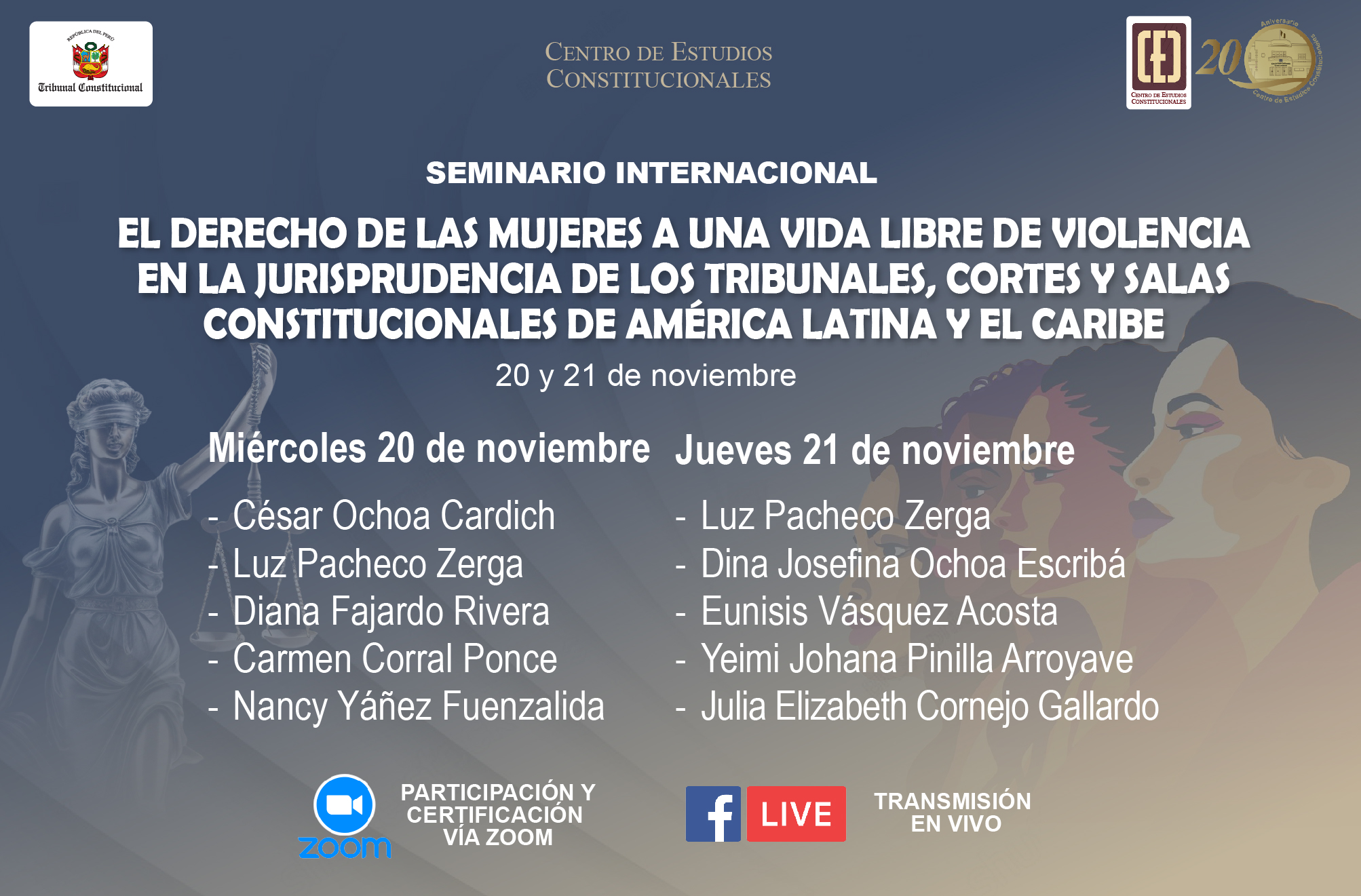 EL DERECHO DE LAS MUJERES A UNA VIDA LIBRE DE VIOLENCIA EN LA JURISPRUDENCIA DE LOS TRIBUNALES, CORTES Y SALAS CONSTITUCIONALES DE AMÉRICA LATINA Y EL CARIBE ABORDARÁ EL CEC DEL TC